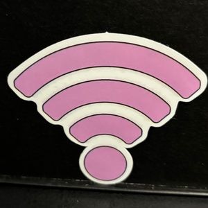 PINK WIFI LOGO STICKER